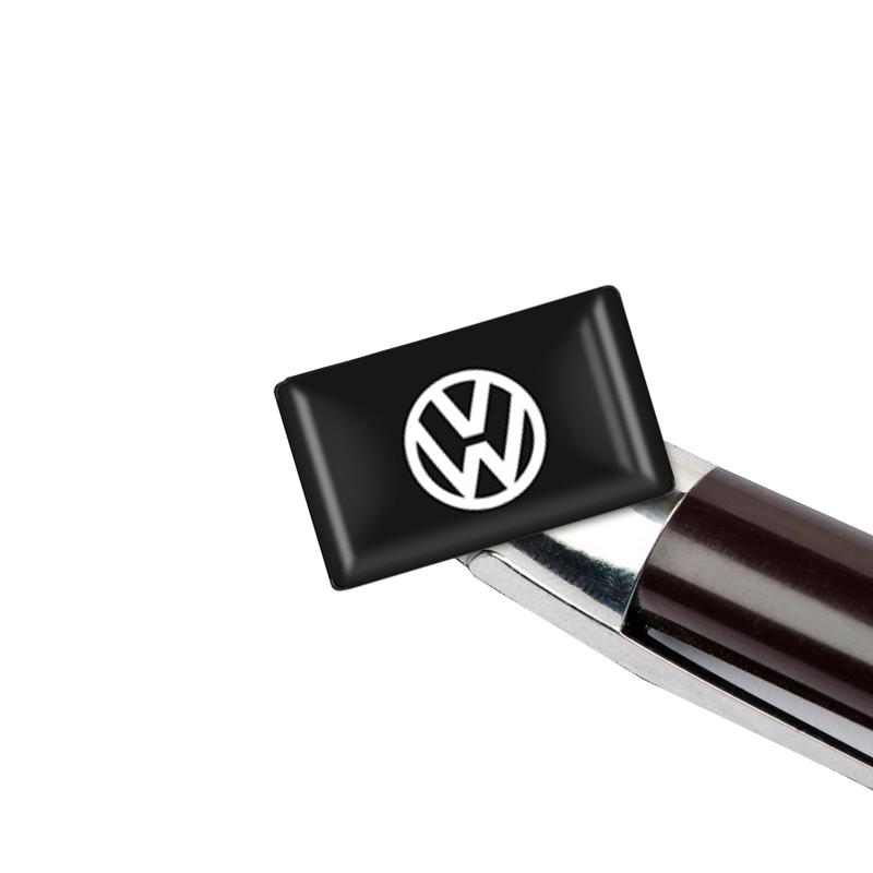 OBTLU1 10pcs Epoxy Car Button Stickers Control Panel Decal for VW Golf Passat Jetta T3 T5 Bora Caddy Vento Touareg Polo T4 CC Mk6