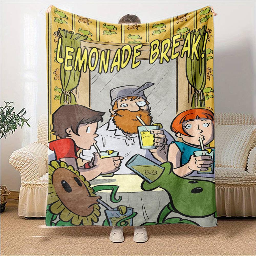Plants Vs. Zombies Blanket Durable Comfort Perfect for Bedding Bed Chair for All Seasons Warmthful Decor Unique Gift for Family and Friends Camping