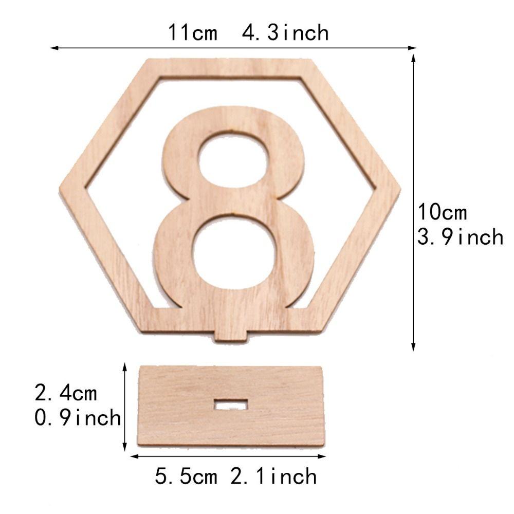 Engagement Birthday Wooden Seat Number Table Number Plate Digital Seat Signs Table Number Signs