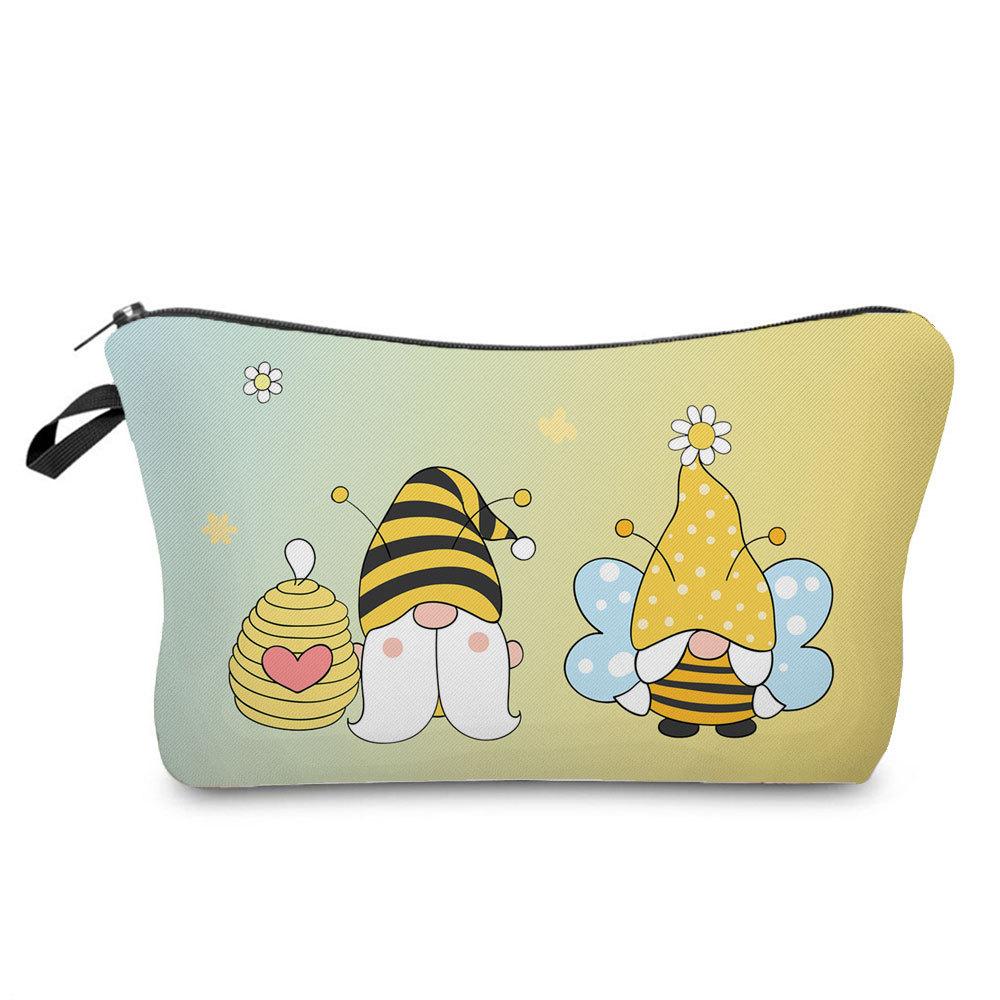 Женская косметичка с принтом гномов, органайзер для туалетных принадлежностей, дорожный кейс для хранения 6392