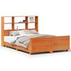 Solid Wood Bed without Mattress Wax Brown 150 x 200 cm Pine Wood
