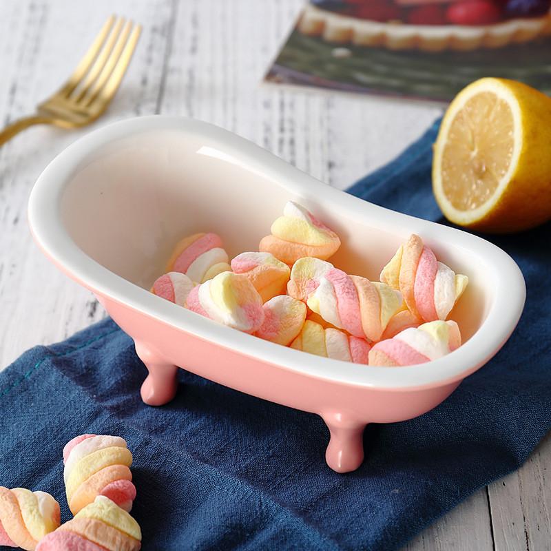 Creative Cocktail Glass 3D Ceramic Bathtub Cocktail Glasses Pink Tub Wine Cup Hawaii Tiki Mug Cold Drink Smoothies Dessert Cake