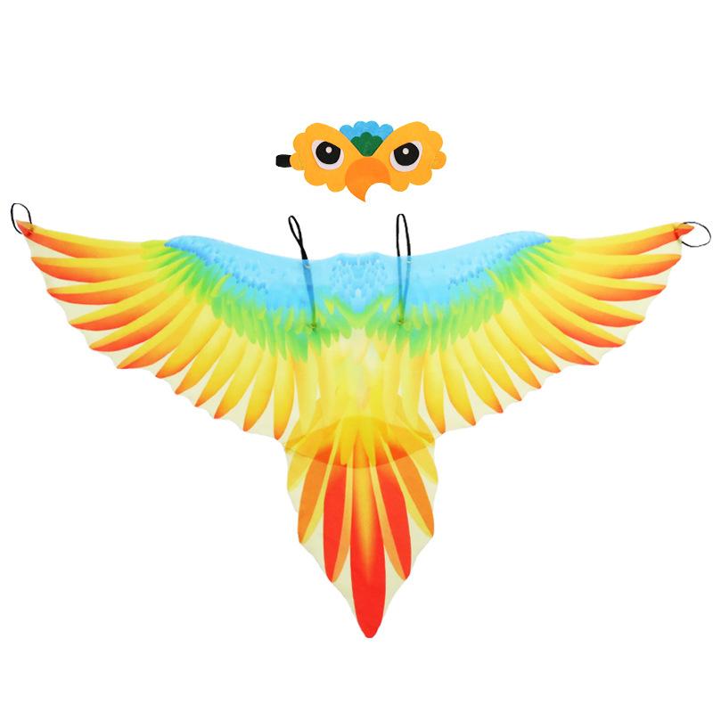 Halloween children's parrot wings cape bird headgear performance props cosplay