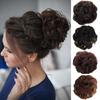 Синтетические прически, вьющиеся кусочки, шиньон, зажим для волос, чехол для булочки, накладные волосы, заколки для волос, ленты для волос, серый цвет, стиль ретро