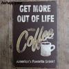 Coffee Menu Metal Plaque Signs House Art License Poster Home Decoration License Plate Tin Wall Decor 20*30 CM