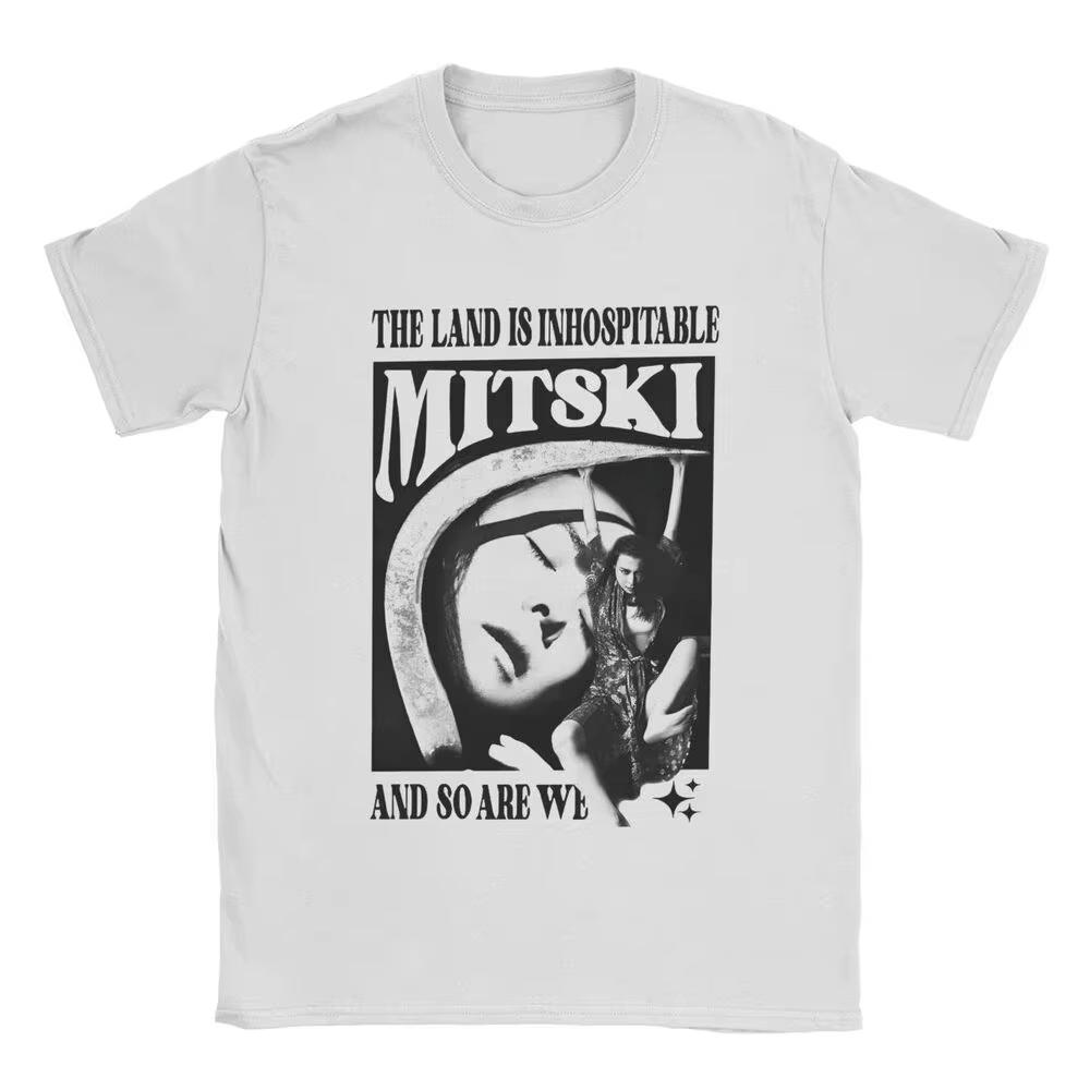 Mitski Music Романтическая футболка Альбом Шик Харадзюку Хлопковая одежда Потрясающая футболка с коротким рукавом и круглым вырезом Летние футболки Свободные