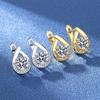925 Silver Earrings For Women Round Zircon Earrings Sparkling Party Wedding Jewelry Gift AccessoriesGood product