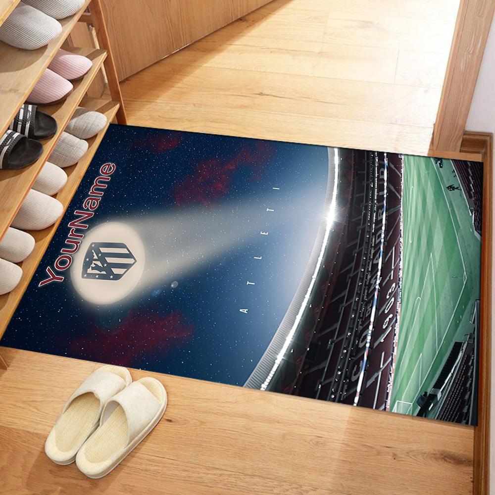 Atletico Madrid Customized Name Area Rug Suitable for Playrooms Study room Decorate room Foyer Anti-slip Rug Anime Office Decor