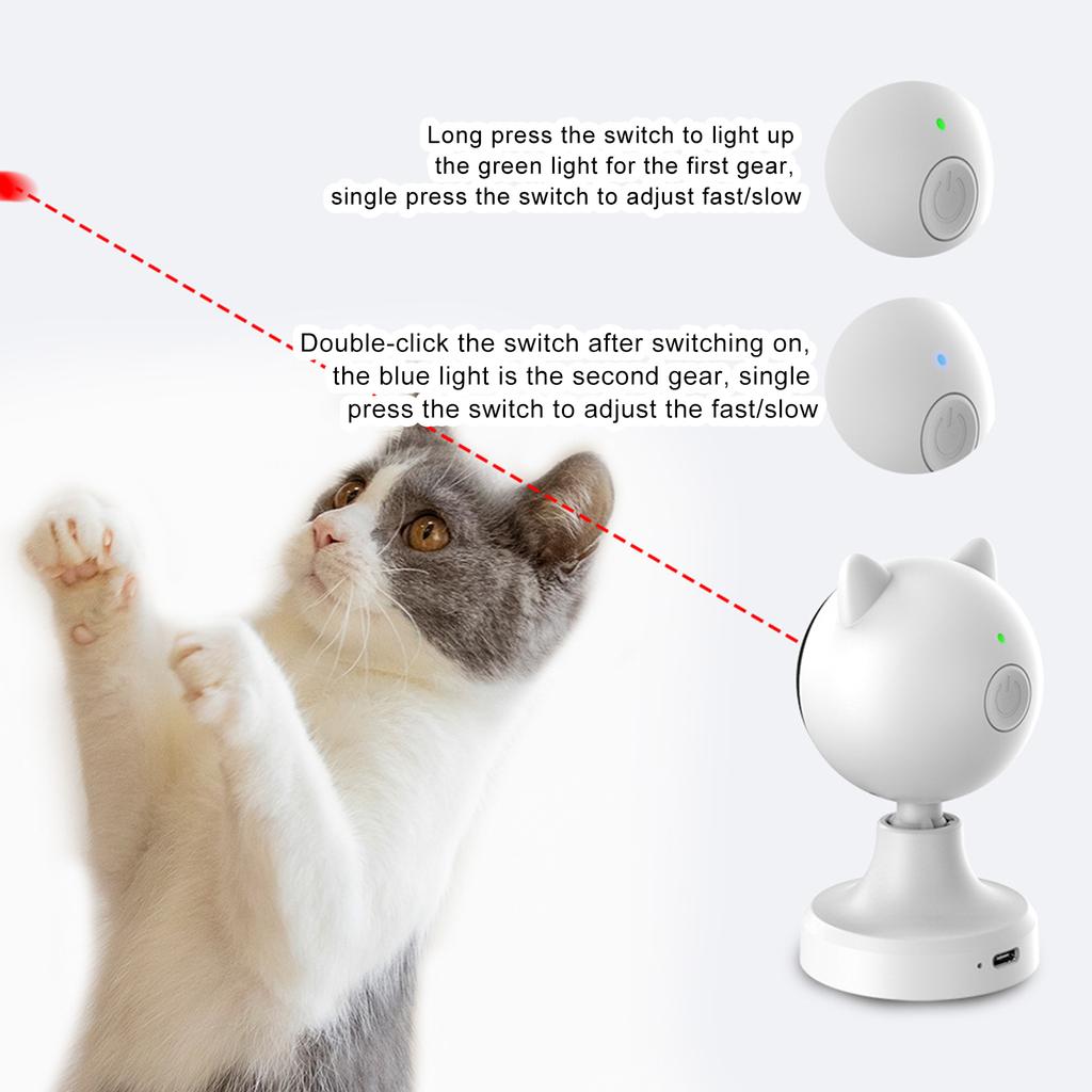 Rechargeable Interactive Laser Cat Toy Two Modes Infrared Smart Automatic Laser Interactive Cat Toy