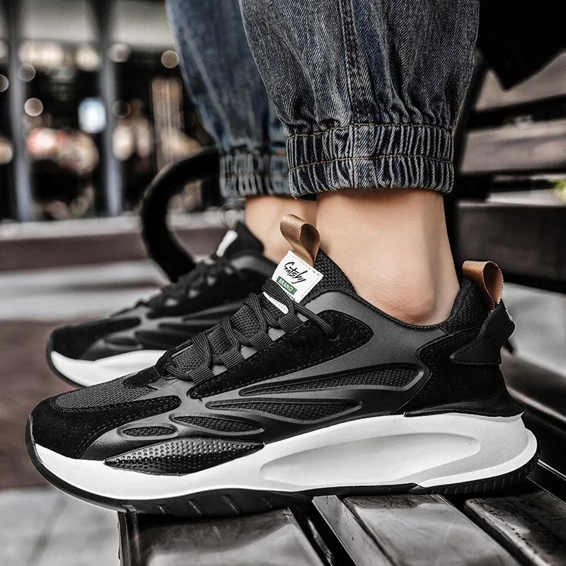 Original Men's Sneakers Size 45 Thick Sole Sports Shoes Trainer Race Breathable Fashion Running Sneakers Male Casual Mens Shoes