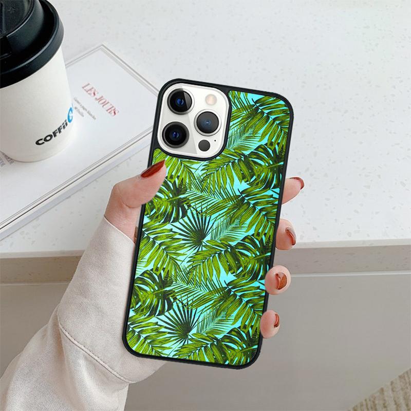 Зеленый лист Монстеры Чехол для телефона Для iPhone 17 Air 16 pro max 15 14 plus 12 13 Защитная крышка coque