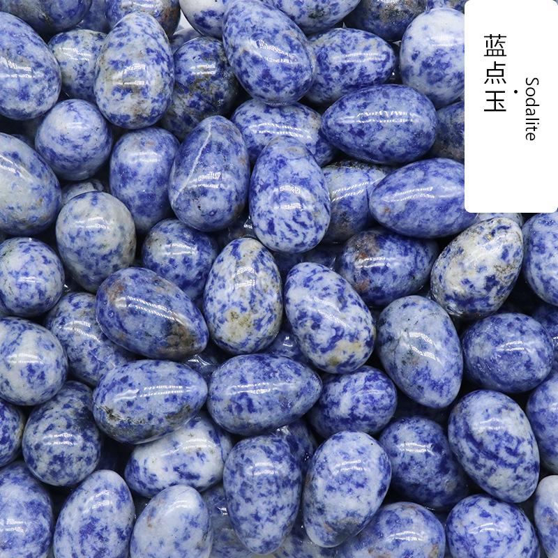 1pcs Egg Shaped 30mm Crystal Jade Small Egg Mining Bird Egg Stone Easter Colored Egg Natural Crystal Stone Gypsum Dropshipping