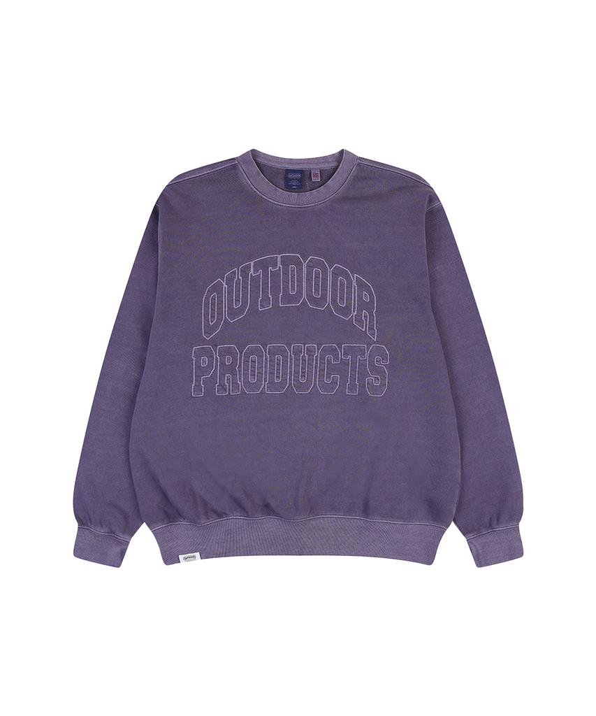 OUTDOOR PRODUCTS Pigment Arch Logo Crew Neck (Purple)