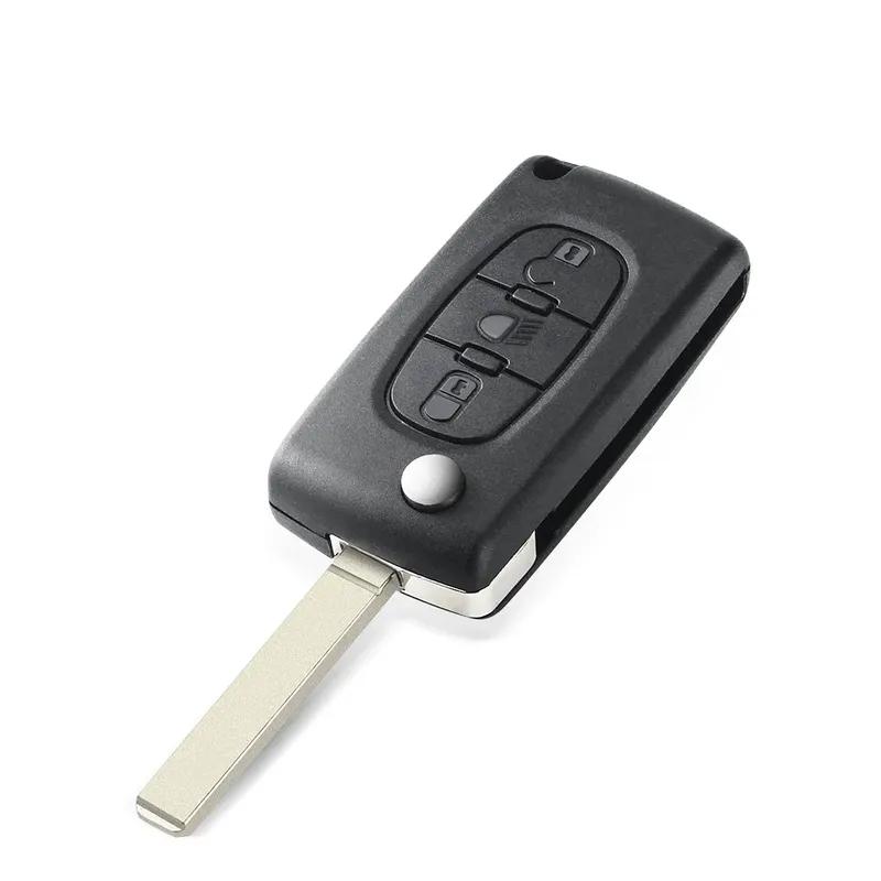 KEYYOU 2 3 Buttons For Peugeot 207 307 308 407 607 807 433MHz ID46 7941 CE0536 CE0523 VA2/HU83 Blade Flip Car Key Fob ASK FSK