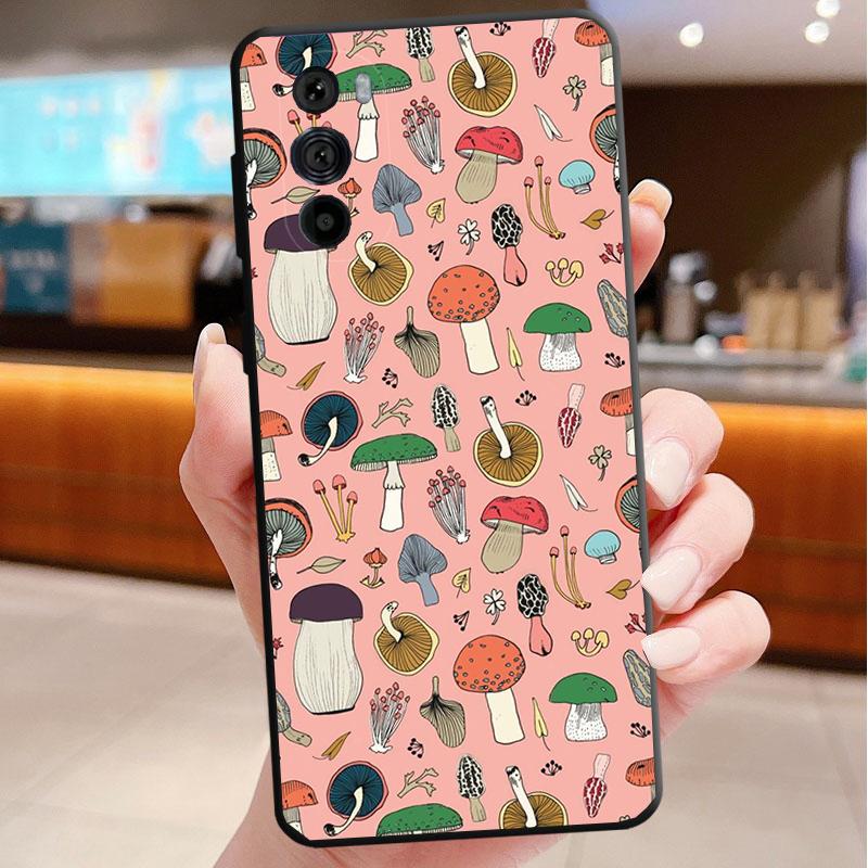 Rainbow Mushrooms Phone Case For Motorola Edge 60 50 40 Pro 60 50 40 30 Ultra Neo Fusion Moto G Play G Stylus G Carcasas