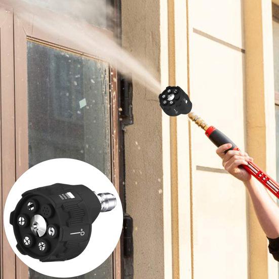 Насадка для мойки высокого давления 6 в 1, быстросменная насадка высокого давления, регулируемая насадка для мойки высокой мощности с быстроразъемным соединением 1/4 дюйма