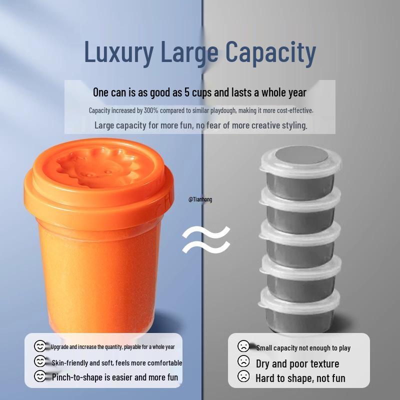 Набор 12-цветного пищевого моделирующего пластилина без запаха для детей