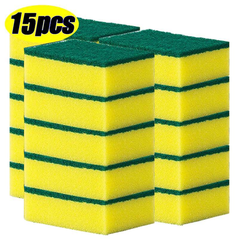 5/50 шт. губка для мытья посуды - прочная кухонная скребок для посуды, не царапает, многоразовая и экологичная, для использования дома/в ресторане