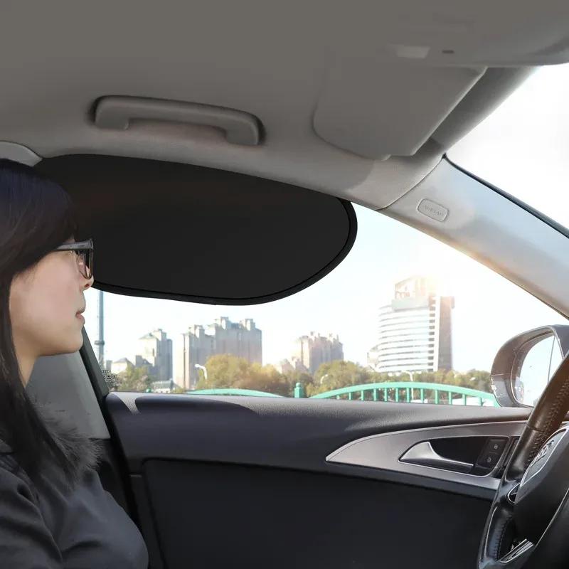 Summer Car Sun Visor Car Window Sun Shade Curtains Anti-Glare UV-Blocker Sun Protection Cover Electrostatic Adsorption