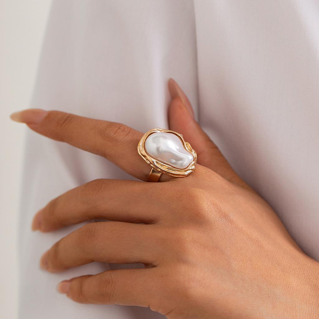 Преувеличенные Неправильные Барочные Цирконы Ожерелье Браслеты Кольца Серьги для Женщин Массивные Круглые Открытые Кольца Браслет Набор Цирконов