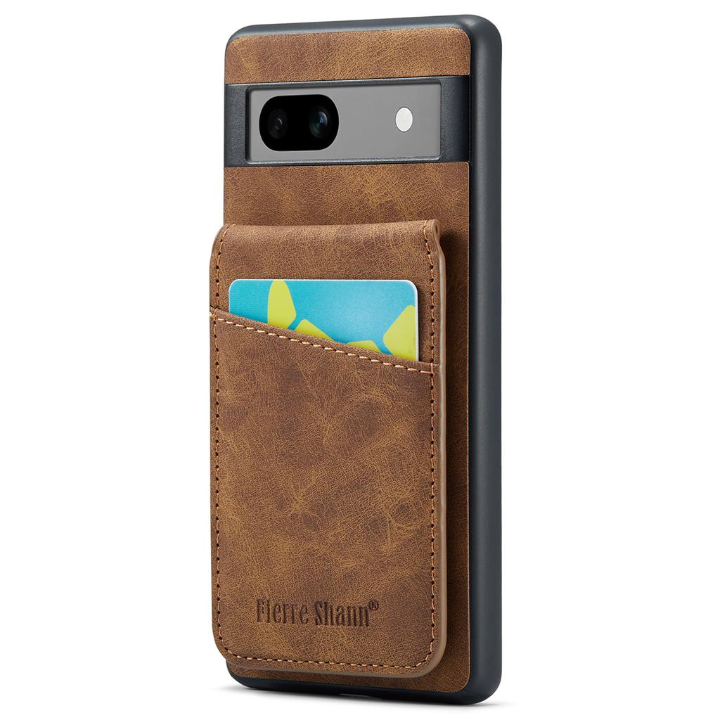 For Google Pixel 7a Case RFID Blocking Card Slots PU+TPU Mobile Phone Cover