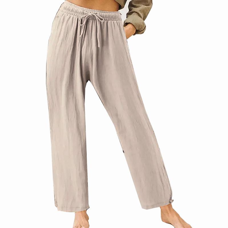 Women's Pant Summer Casual Pants Women Solid Colour Home Trousers