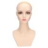 Женская голова манекена из ПВХ, устойчивая к погодным условиям, устойчивая к розовому макияжу, женская лысая голова, модель для парика