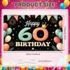 Счастливого 60-летия Баннер Макаронная Цветовая Схема Фон для Вечеринки по Случаю Дня Рождения Баннер на День Рождения Украшение Корона для Друга Семьи