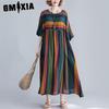 Women's Fashion Summer Spring Short Sleeve O-Neck Casual Dresses Anteef Lightweight Oversized Dress