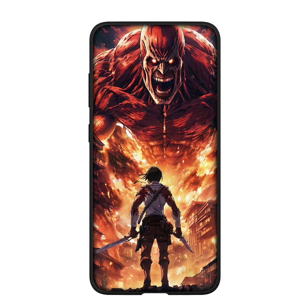 Чехол для телефона Samsung Galaxy S25 S24 S23 iPhone 16 15 Xiaomi Redmi Note 14 13 12 16E X Pro Max OPPO Moto Eren Jaeger Anime Levi Attack On Titan Cover