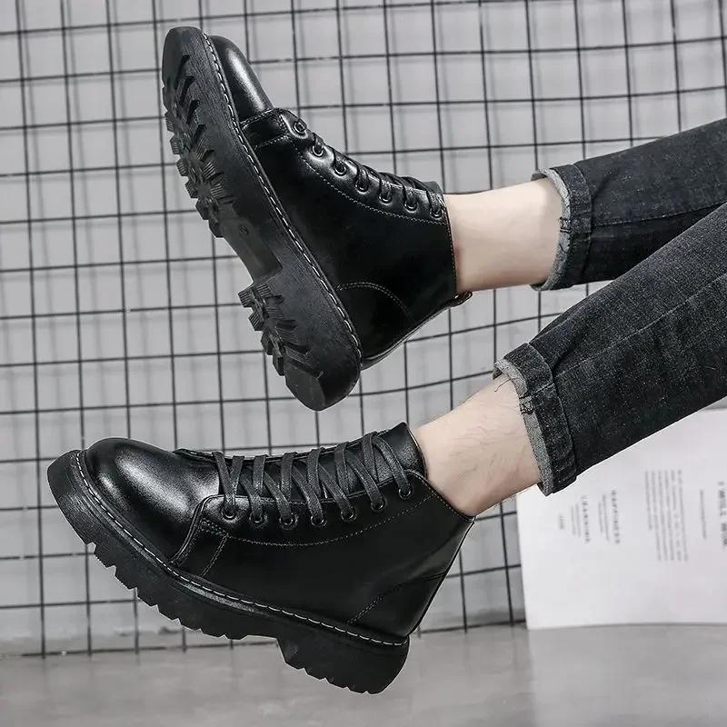 Модная зимняя черная мужская обувь Теплые ботинки для мужчин Короткие ботильоны до щиколотки Повседневная удобная Предлагает Трендовая 2025 Дешевая модная распродажа