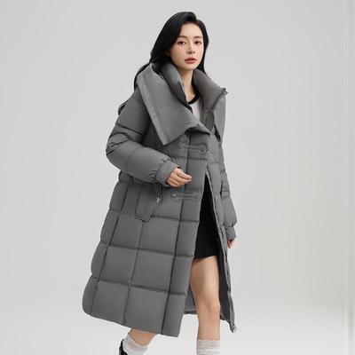 Осень-зима, утепленная теплая парка, женская повседневная милая однотонная свободная куртка с большим карманом, длинное пальто с капюшоном, верхняя одежда