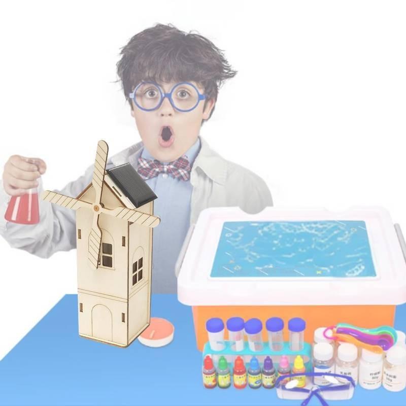 Деревянный дом-ветряк на солнечных батареях, набор для сборки DIY, для детей 7-14 лет, настраиваемая развивающая игрушка
