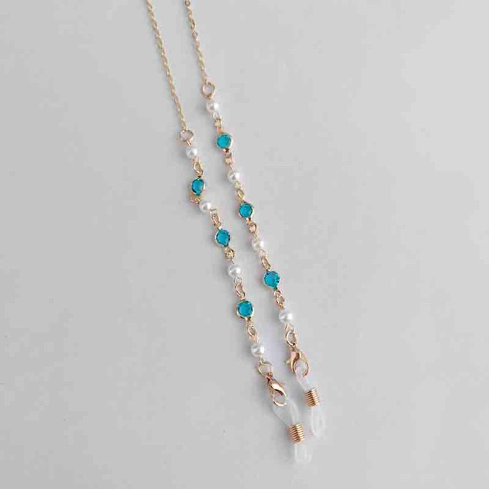 1PC Pearl Beaded Eyeglasses Chain Rhinestone Eyewear Holder Sunglasses Lanyard Fashion Accessory