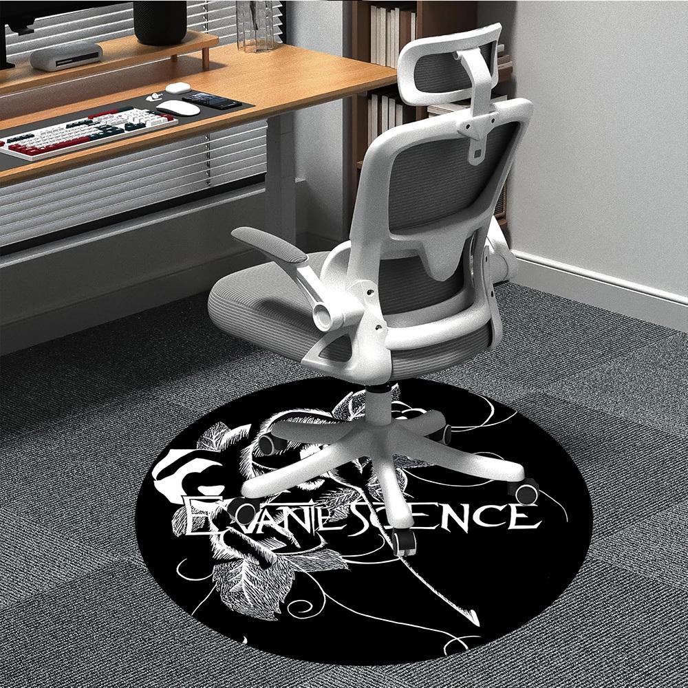 1PC Evanescence Roses Office Round Area Rug, Indoor Mat Suitable For Office, Under Office Chairs Bedroom Living Room Home Decor DT1212090