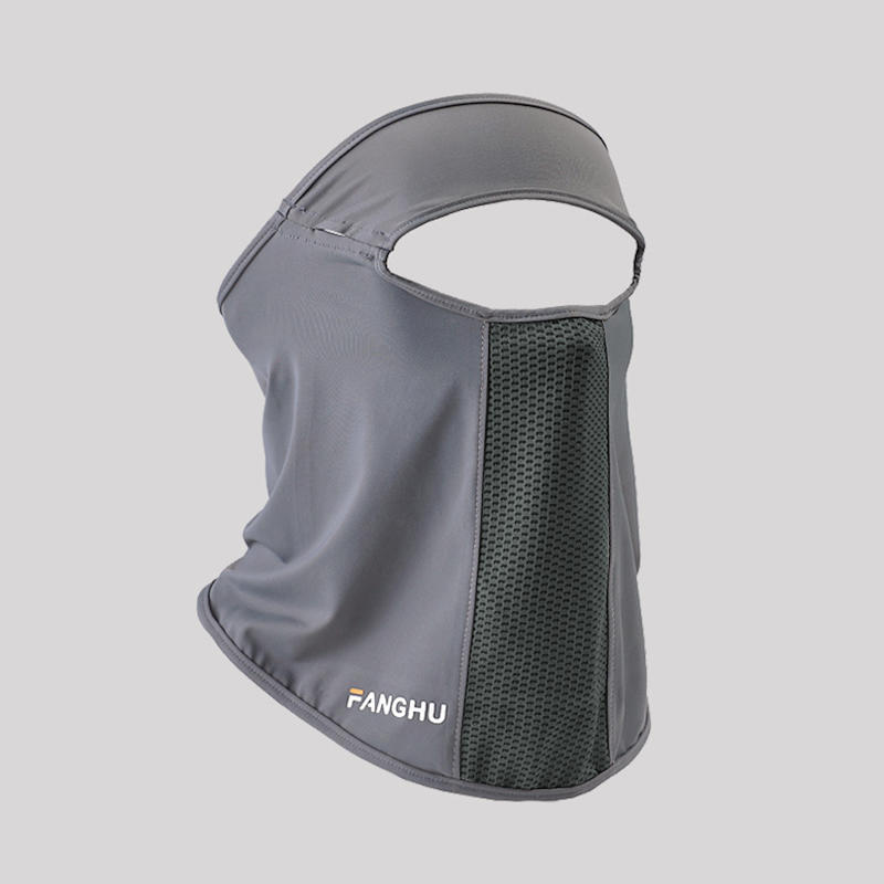 Facial Gini Summer Sports Cycling Scarves Mask Neck Protection Anti-uv UPF50+ Ice Silk Sunscreen Mask Face Veil with Eyeglass Hole Solid Color