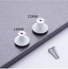 Modern Minimalist European Style White and Black Single-hole Handle Clothes Cabinet Round Stainless Steel Drawer Handle