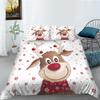 Christmas Home Bedding Set Santa Claus Pattern Bedding Set Bedding Set Quilt Cover Pillow Case Single/Double Bed 2/3 Bedroom Decoration