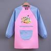 Kid's Waterproof Long-sleeved Reversible Painting Smock with Kindergarten Print - Protecting Clothes for Messy Activities.
