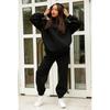 Women's Sets Autumn and Winter Fashion Solid Color Loose Hooded Sweatshirt Casual Trousers Two-piece Set