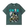 275 GSM Washed T-shirts 100% Cotton Kaiju No 8 V18 Print Unisex Heavy Cotton T Shirt
