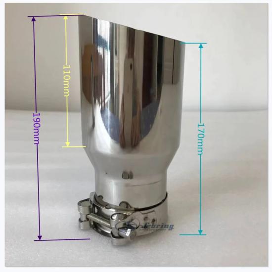 1PCS 304 Stainless steel Universal Automobile exhaust pipe Muffler Car accessorie modification x