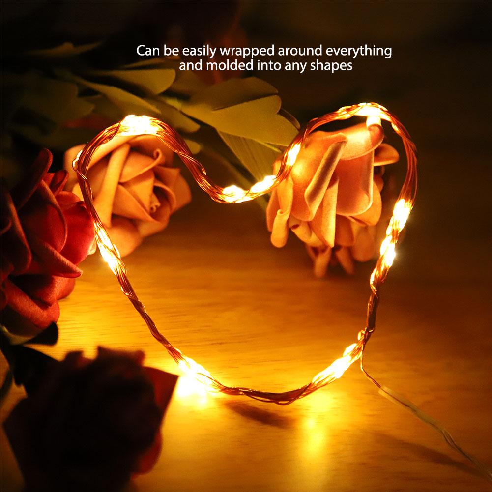 5m 50LED Fairy Lights Copper Wire String for Christmas Festival Indoor Decoration