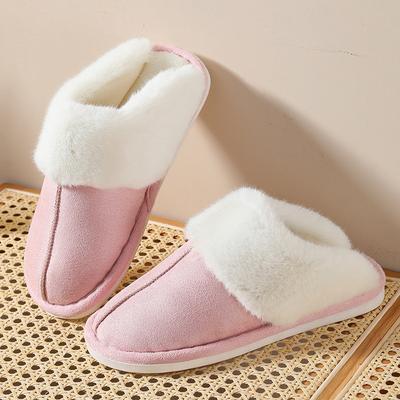 Мода 2024 года, женские зимние меховые шлепанцы, замшевые кожаные плюшевые меховые тапочки, новые домашние повседневные туфли, мужские домашние туфли для отдыха на плоской подошве, водонепроницаемые