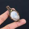 Moonstone Gemstone Handmade Pure Copper Wire Wrapped Pendant Jewelry