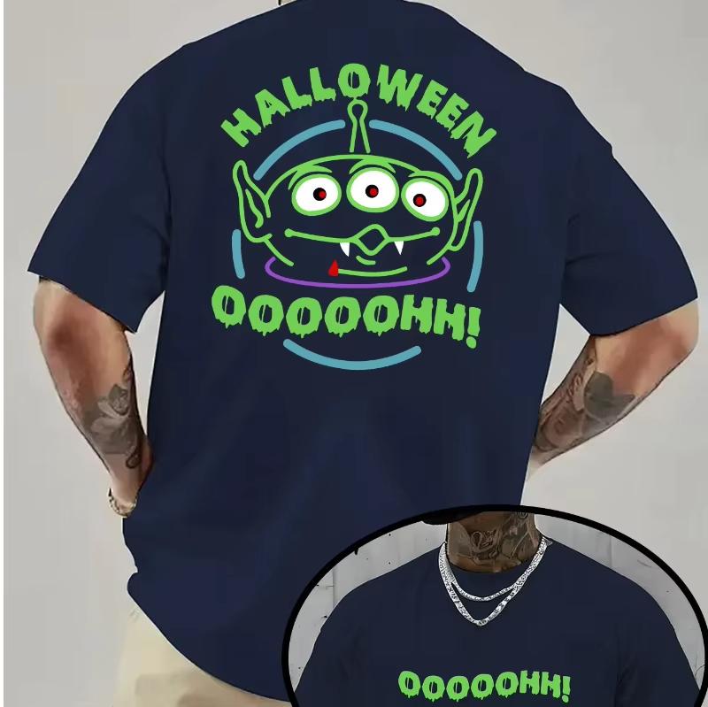 Pixar Toy Story Unisexs Womens Oversize Short Sleeve TShirt Alien Green Vampire Halloween Summer Casual Short Sleeve