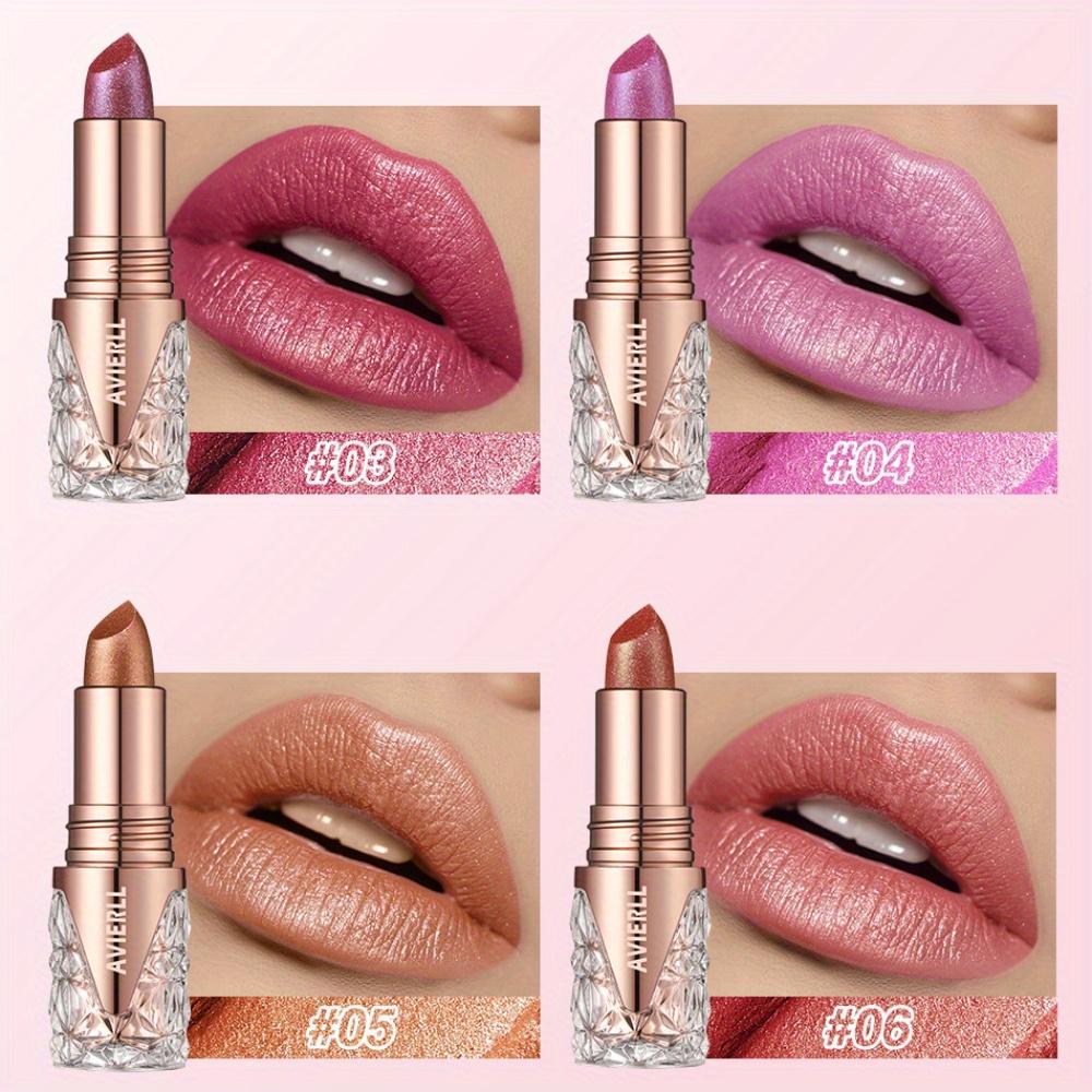 Блестящая помада, питательная, шелковистая, с тонким блеском, перламутровая текстура помады, легкая, долговечная, водостойкая помада, макияж для женщин