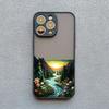 Чехол для телефона с лесным пейзажем и горной рекой Для iphone 16 15 14 13 12 11 Pro Max Mini Plus X XR XS 7 8 Ударопрочный чехол