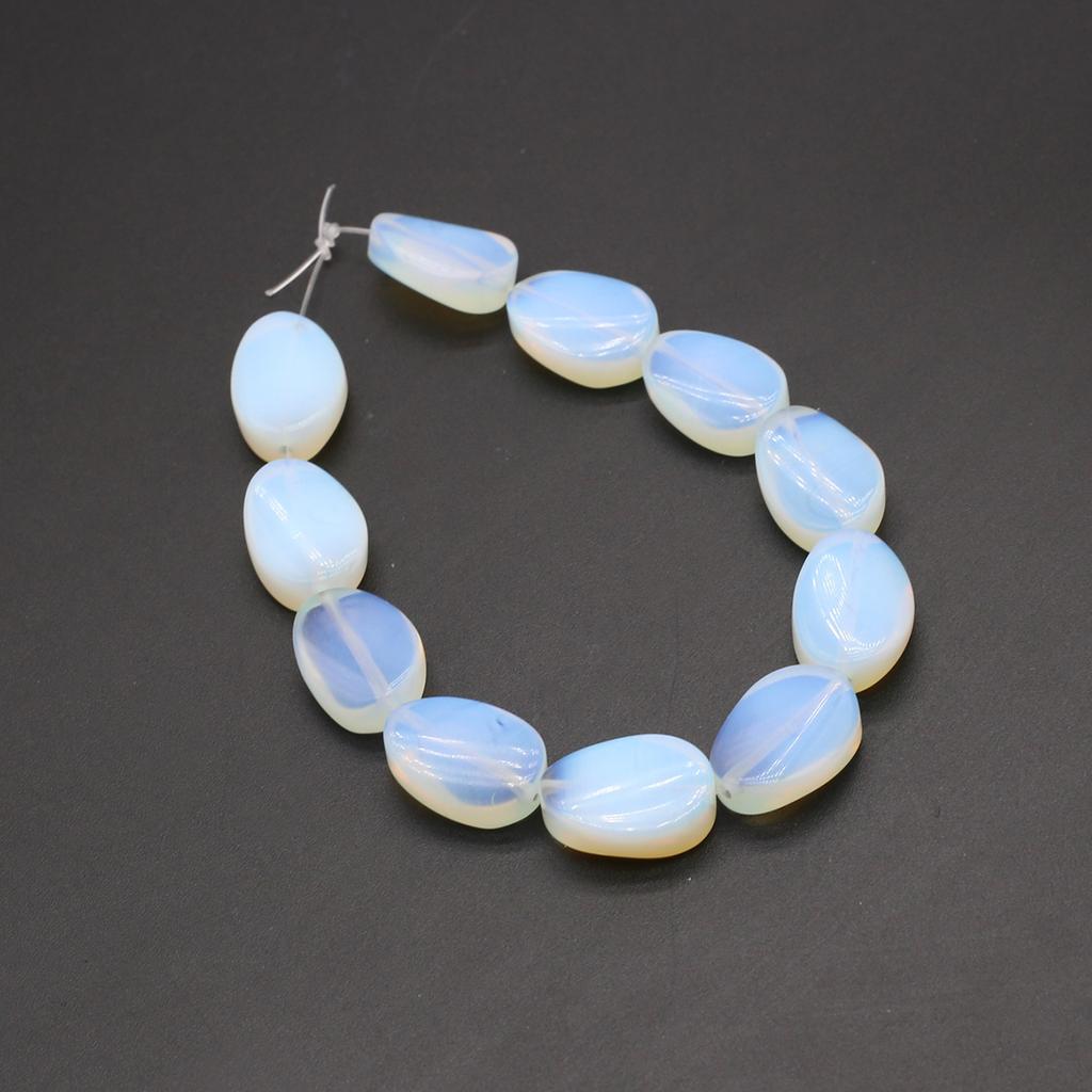 Изоляционные бусины из натурального камня, прозрачный кристалл/опал/унакит, овальные спиральные бусины для изготовления ювелирных изделий, ожерелье, браслет, серьги, аксессуары