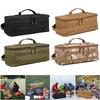 Large Capacity Camping Cookware Organizer with Handle Gas Tank Storage Bag Oxford Cloth Double Zippers for Climbing Picnic